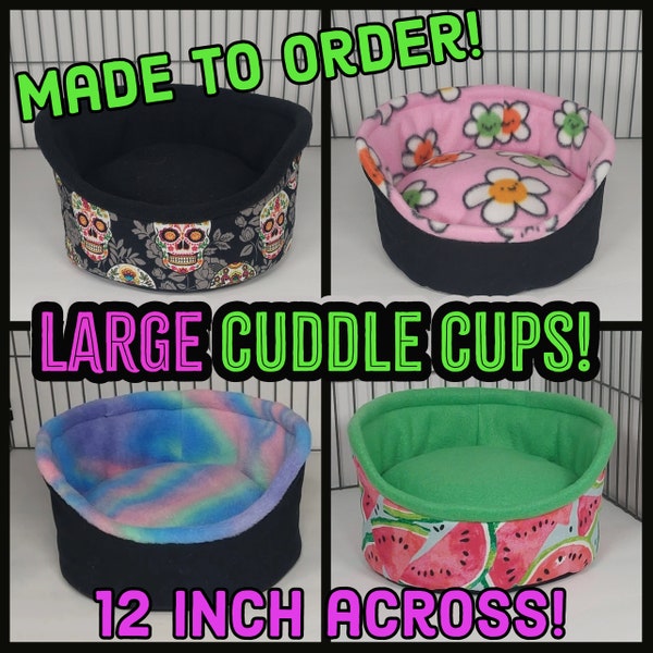 Need a bigger cuddle cup? Large CUDDLE CUPS made to order!! Pick your fabrics! Great for guinea pigs & other furry friends!