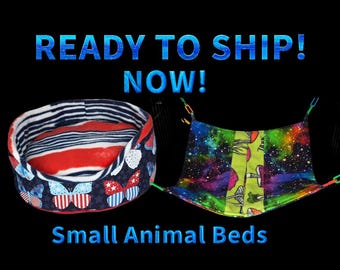 Ready to SHIP! Single small animal beds! Great for ferrets, rats and other furry pets!