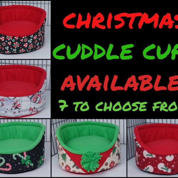 READY to SHIP NOW! Pre-made Christmas Cuddle Cups! Great for Guinea pigs and other small pets!