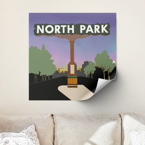 North Park Print | San Diego Print, North Park Sign Digital Art South Park Downloadable San Diego Gift Normal Heights Hillcrest City Heights