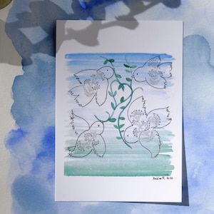 Hand-drawn postcards