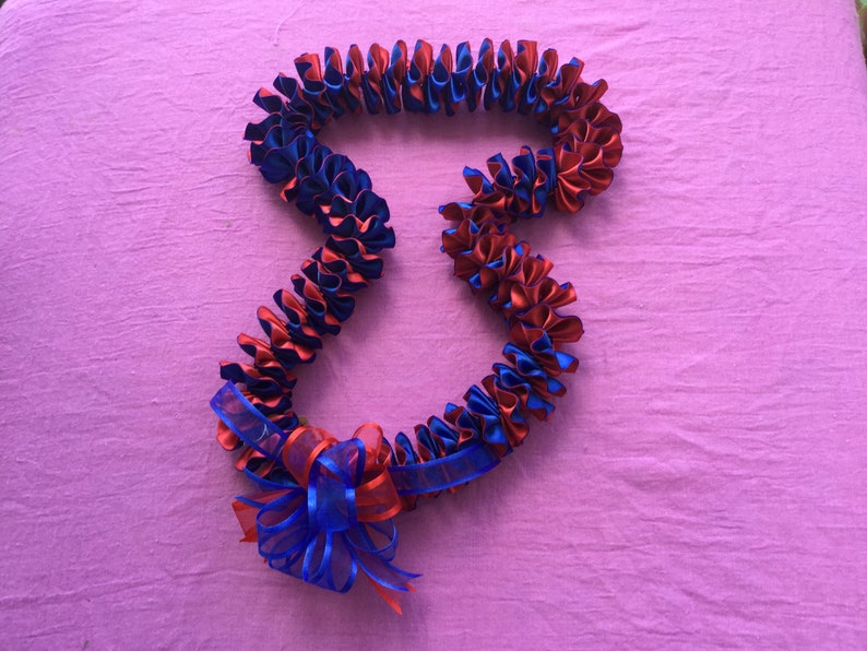 Satin Ribbon Lei Etsy