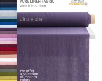 Softened European Linen Fabric by the Yard – Eco Medium Weight Pure Flax