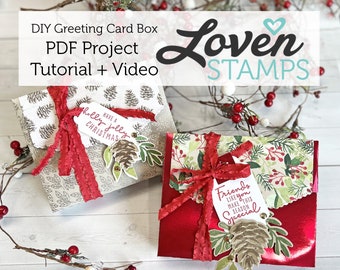 Stampin' Up! DIY Greeting Card Gift Box Tutorial - PDF ONLY