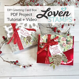 Stampin' Up ! Tutoriel de boîte-cadeau de carte de vœux bricolage - PDF UNIQUEMENT