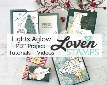 Stampin' Up! Lights Aglow Bundle Christmas Card Tutorials - PDF ONLY