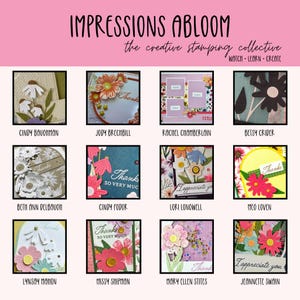 Videocorso "Impressions Abloom" di Stampin' Up! - SOLO PDF + 12 video esclusivi - Tutorial del progetto Creative Stamping Collective