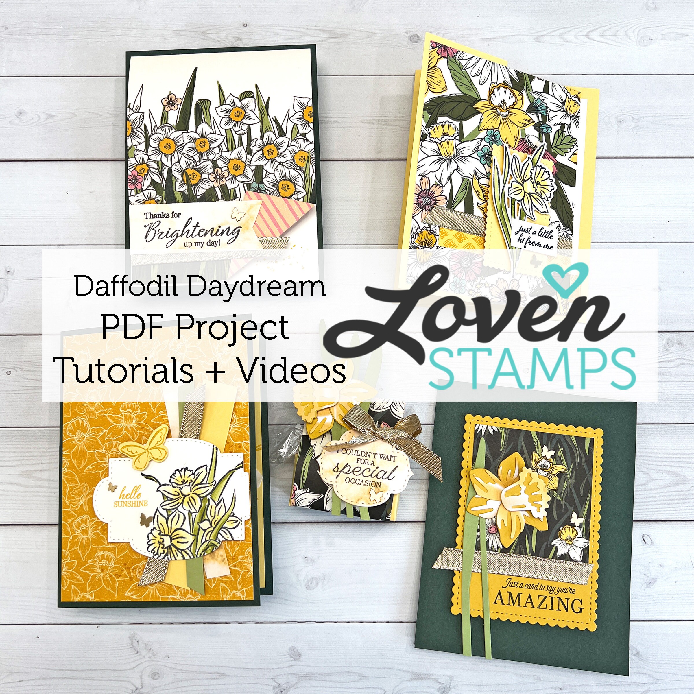Stampin' Up Daffodil Daydream Card Tutorials PDF ONLY Etsy