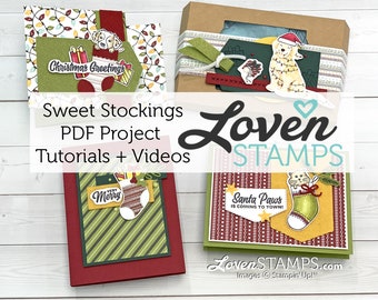 Stampin' Up! Sweet Little Stockings Pet Christmas Card Tutorials - PDF ONLY