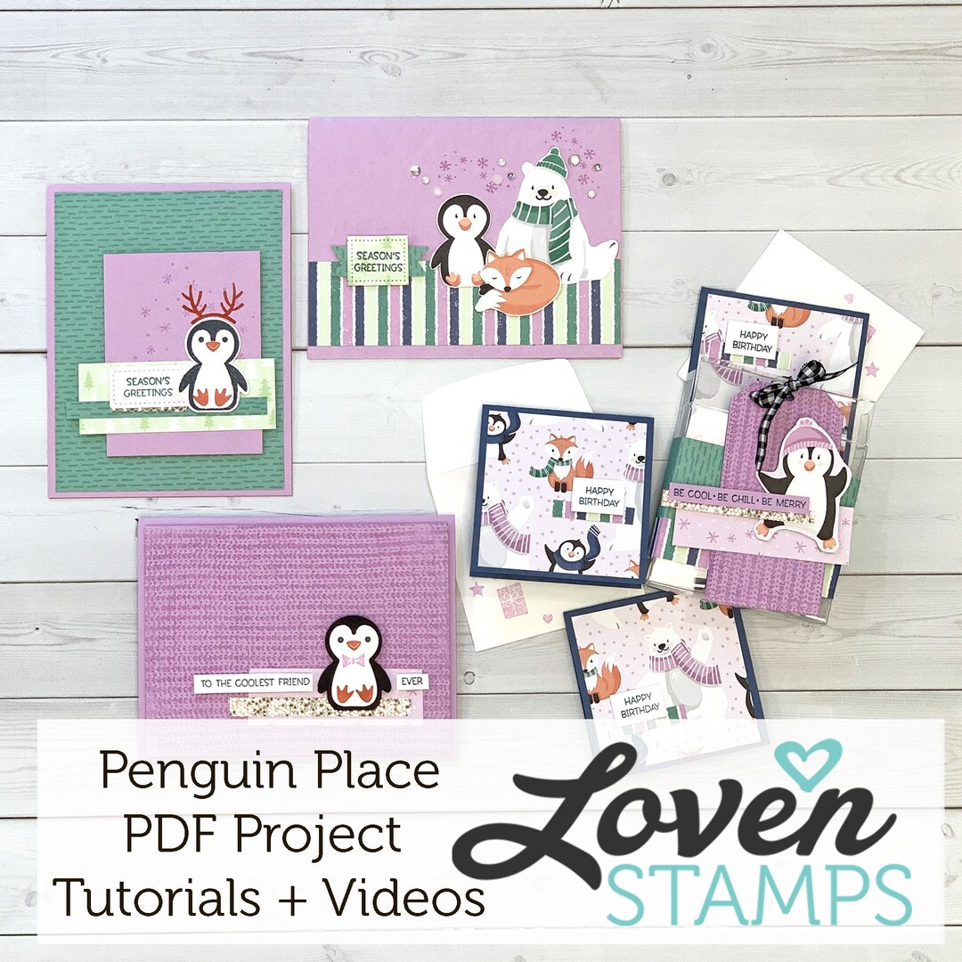 Stampin' Up Penguin Place & Penguin Playmates Card Tutorials PDF ONLY