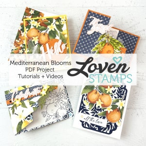 Stampin' Up ! Tutoriels pour la carte d'agrumes Fleurs méditerranéennes - PDF UNIQUEMENT