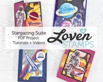 Stampin' Up! Stargazing Suite Astronaut Space Project Tutorials - PDF ONLY