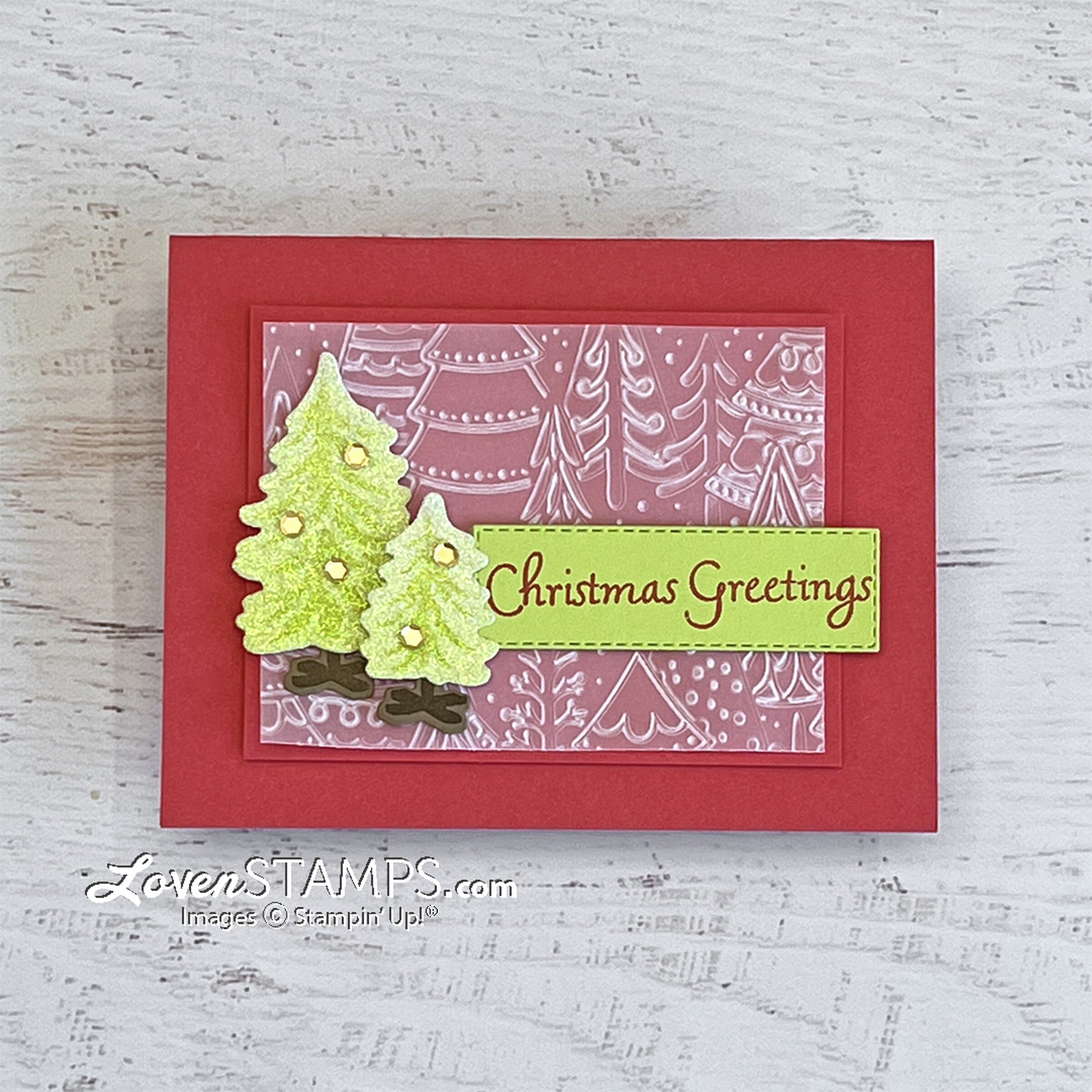 Stampin' Up Trees for Sale and Tree Lot Dies Card Tutorials PDF ONLY Etsy