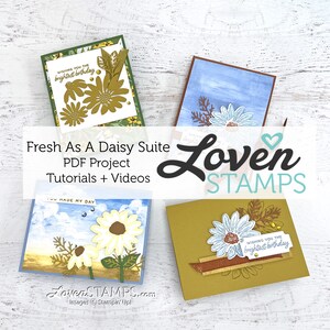 Stampin'Up! Tutoriels de cartes Fresh As A Daisy Suite - PDF UNIQUEMENT