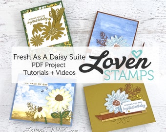 Stampin'Up! Fresh As A Daisy Suite-kaarthandleidingen - ALLEEN PDF