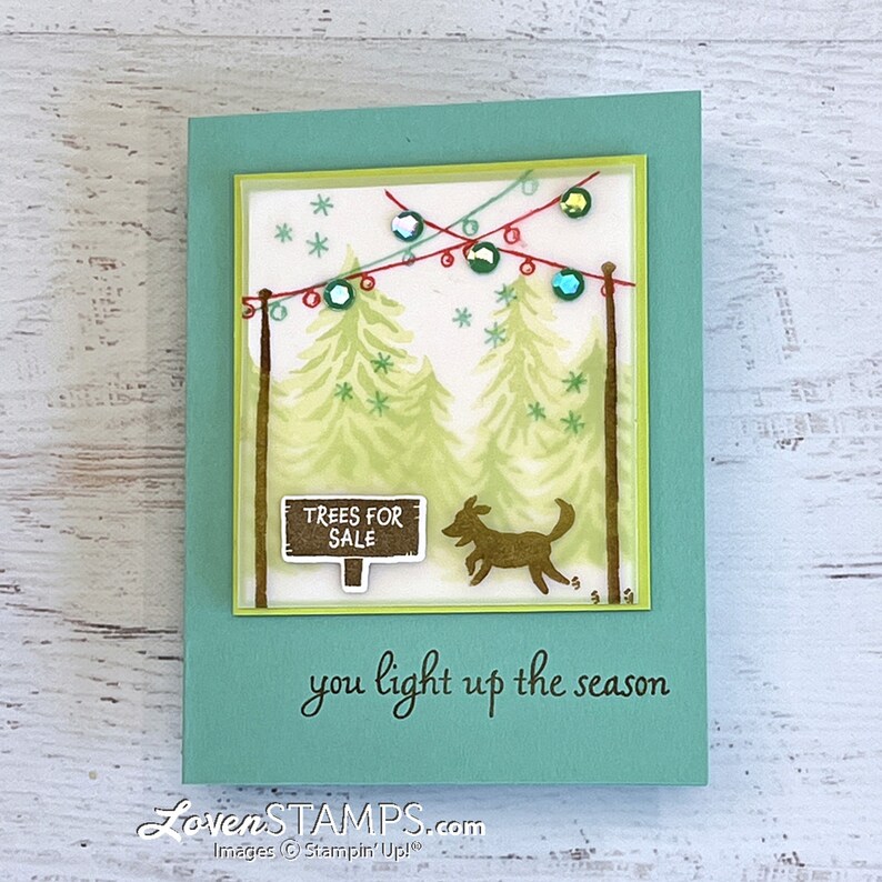 Stampin' Up Trees for Sale and Tree Lot Dies Card Tutorials PDF ONLY Etsy