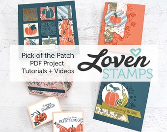 Stampin' Up! Pick of the Patch Stamp + Punch Bundle and Garden Walk Designer Series Paper - Fall Card and Project Tutorials - PDF ONLY