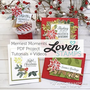 Stampin' Up! Merriest Moments バンドル クリスマス カード チュートリアル - PDF のみ