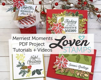 Stampin' Up! Merriest Moments Bundle Christmas Card Tutorials - PDF ONLY