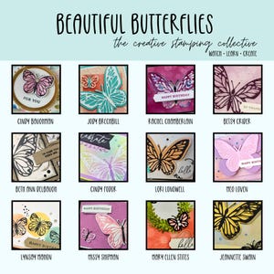 Stampin' Up! Lezione video Bokeh sulle bellissime farfalle - SOLO PDF + 12 video esclusivi - Tutorial del progetto Creative Stamping Collective
