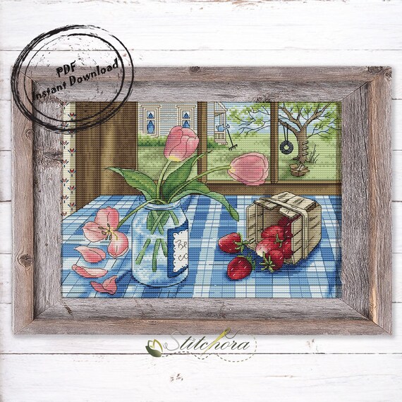 Digital Cross Stitch Pattern. Modern Design. Portrait Counted Etsy