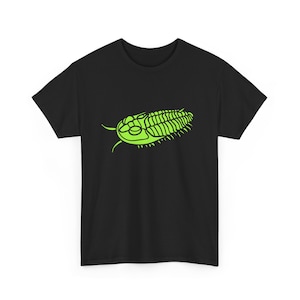 Neon Green Trilobite Unisex T-Shirt - Geology Fossil Shirt
