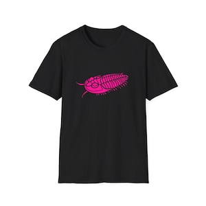 Hot Pink Trilobite Softstyle T-Shirt - Fun Geology Shirt - Gift for Fossil Collectors