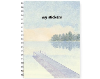 Reusable sticker book cozy aesthetic, Sticker album, sticker binder, sticker collector book, sticker collection book, sticker release book