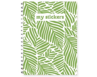 Reusable sticker book green, cute sticker book, Sticker album reusable, sticker collection book, sticker release notebook, sticker binder