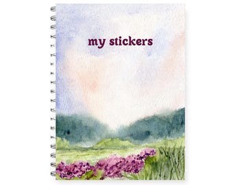 Reusable sticker book landscape, sticker album reusable, sticker release notebook, sticker collection book, cute sticker book