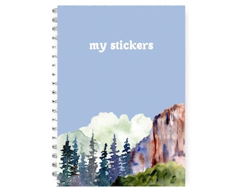Reusable sticker book landscape, cute sticker book, sticker album reusable, sticker release notebook, sticker collection book