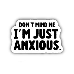 Anxiety water bottle stickers, Mental Health stickers funny, anxiety sticker, anxious sticker, therapy sticker, therapy stickers funny