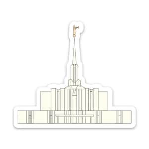 Jordan River Temple Sticker, lds gifts for missionaries, lds temple stickers, lds baptism gift boy, youth theme sticker