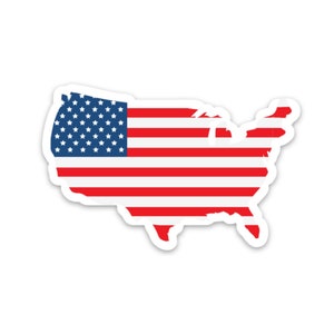 USA 3x3in. Vinyl Sticker for your Laptop, Water Bottle or Bullet Journal