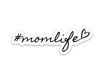 Mom Life Sticker, 3x1 in. vinyl sticker perfect for water bottles, Laptops, and bullet journals, Christmas gifts for Mom from daughter