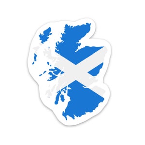 Scotland stickers, Scotland flag sticker, Scottish stickers, Europe sticker vinyl hand drawn, World travel stickers for water bottle