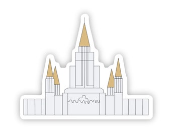 Oakland Temple Sticker, lds gifts for missionaries, lds temple stickers, lds baptism gift boy, youth theme sticker