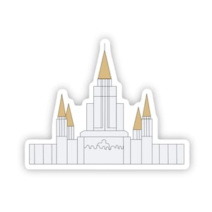 Oakland Temple Sticker, lds gifts for missionaries, lds temple stickers, lds baptism gift boy, youth theme sticker