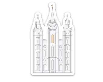 Salt Lake City Temple Sticker, lds temple sticker, temple stickers, slc temple, gifts for lds young women, lds baptism gift boys