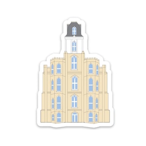 Manti Temple Sticker, lds gifts for missionaries, lds temple stickers, lds baptism gift boy, youth theme sticker