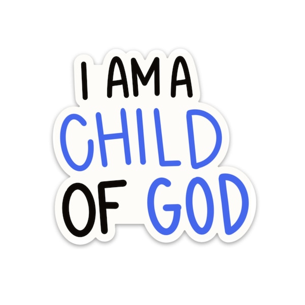 i am a child of God sticker, Christian planner stickers, baptism gift boy from godmother, first communion favors, bible study gifts for