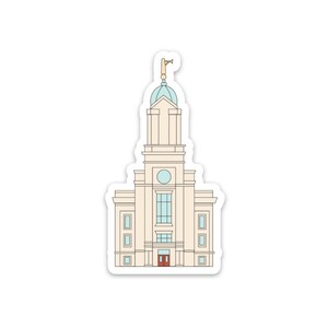 Cedar City Temple Sticker, lds gifts for missionaries, lds temple stickers, lds baptism gift boy, youth theme sticker