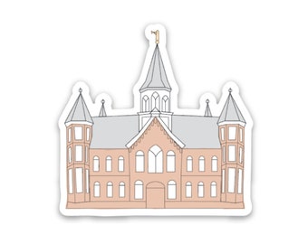 Provo City Center Temple Sticker, lds gifts for missionaries, lds temple stickers, lds baptism gift boy, youth theme sticker