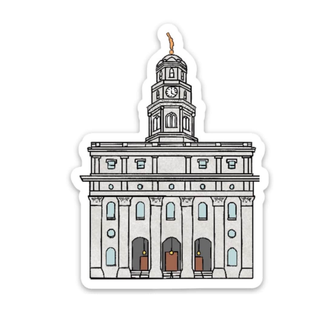 Nauvoo Temple Sticker, 3x3 In. Vinyl Sticker for Your Laptop, Water ...