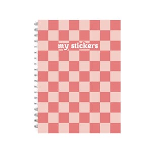 Reusable sticker book pink, sticker collection book, cute sticker book, sticker journal, sticker binder, Sticker album reusable book