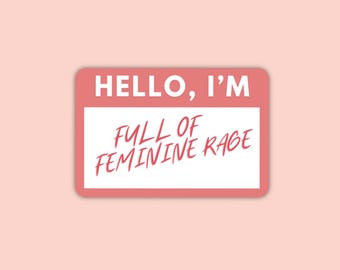 Stickers rage féminine, stickers féministes, sticker rage féminine, sticker gauchiste, sticker féministe, sticker féministe en colère