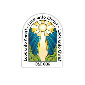 2025 youth theme stickers, look unto Christ, lds youth theme 2025, 2025 young women theme stickers, bible verse stickers