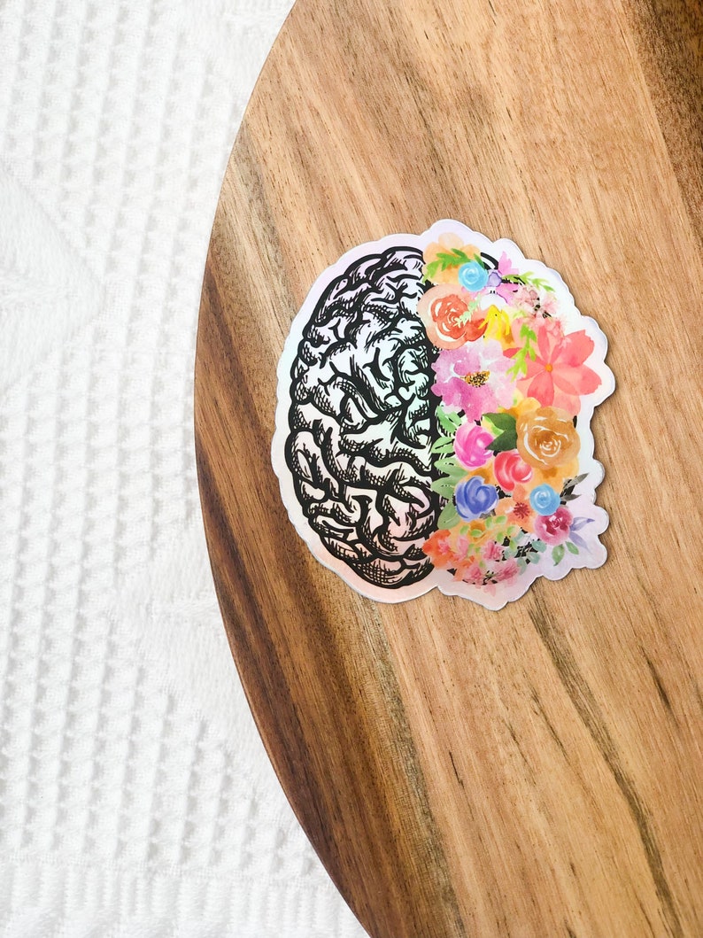 Brain Sticker for Graduation Cap, Holographic Sticker for Cars ...