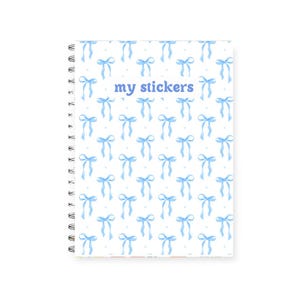 Reusable sticker book blue, Sticker album reusable, sticker release notebook, sticker collection book, cute sticker book