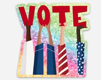 voting rights sticker, democracy sticker, vote stickers, voting stickers, equality sticker, protest stickers, political stickers